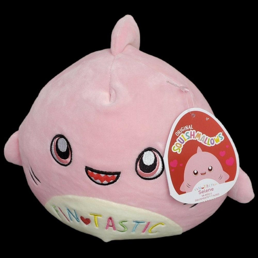 Kellytoy Squishmallows Selene 8" Pink Shark Plush Fintastic Valentines Gift